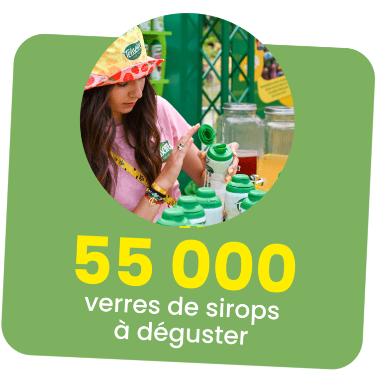 55 000 verres de sirops à déguster