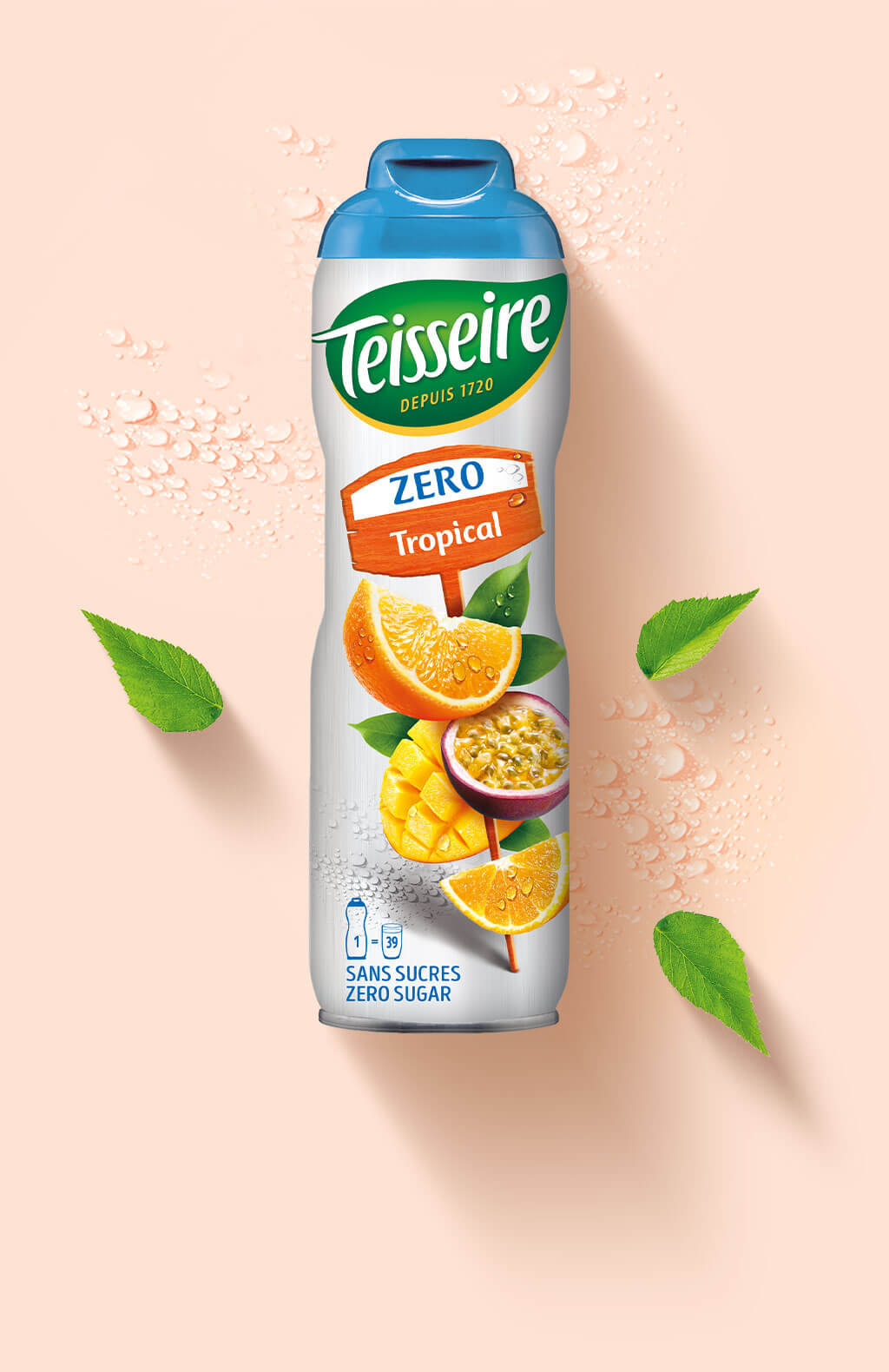 Bidon de sirop zero sucres tropical Teisseire