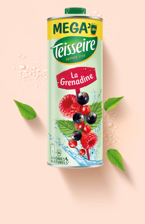 Sirop Mega Grenadine - Arôme Naturel Sans Conservateur