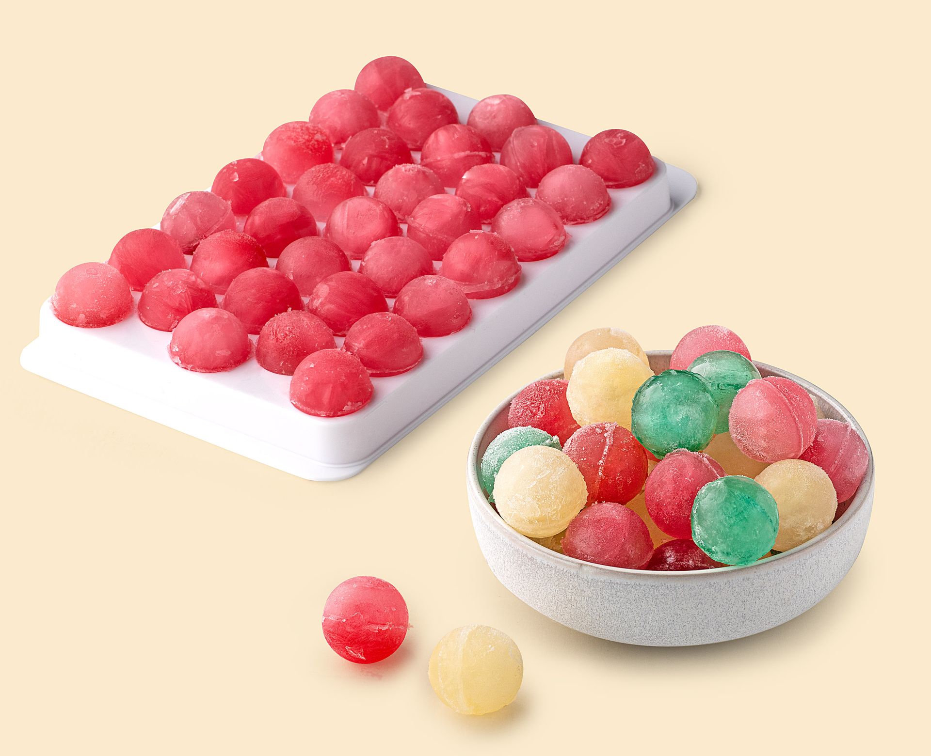 Bol de Glacon Fruités réalisé avec les sirops Teisseire