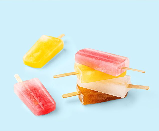 Esquimaux Glaces réalisés avec les sirop Teisseire.