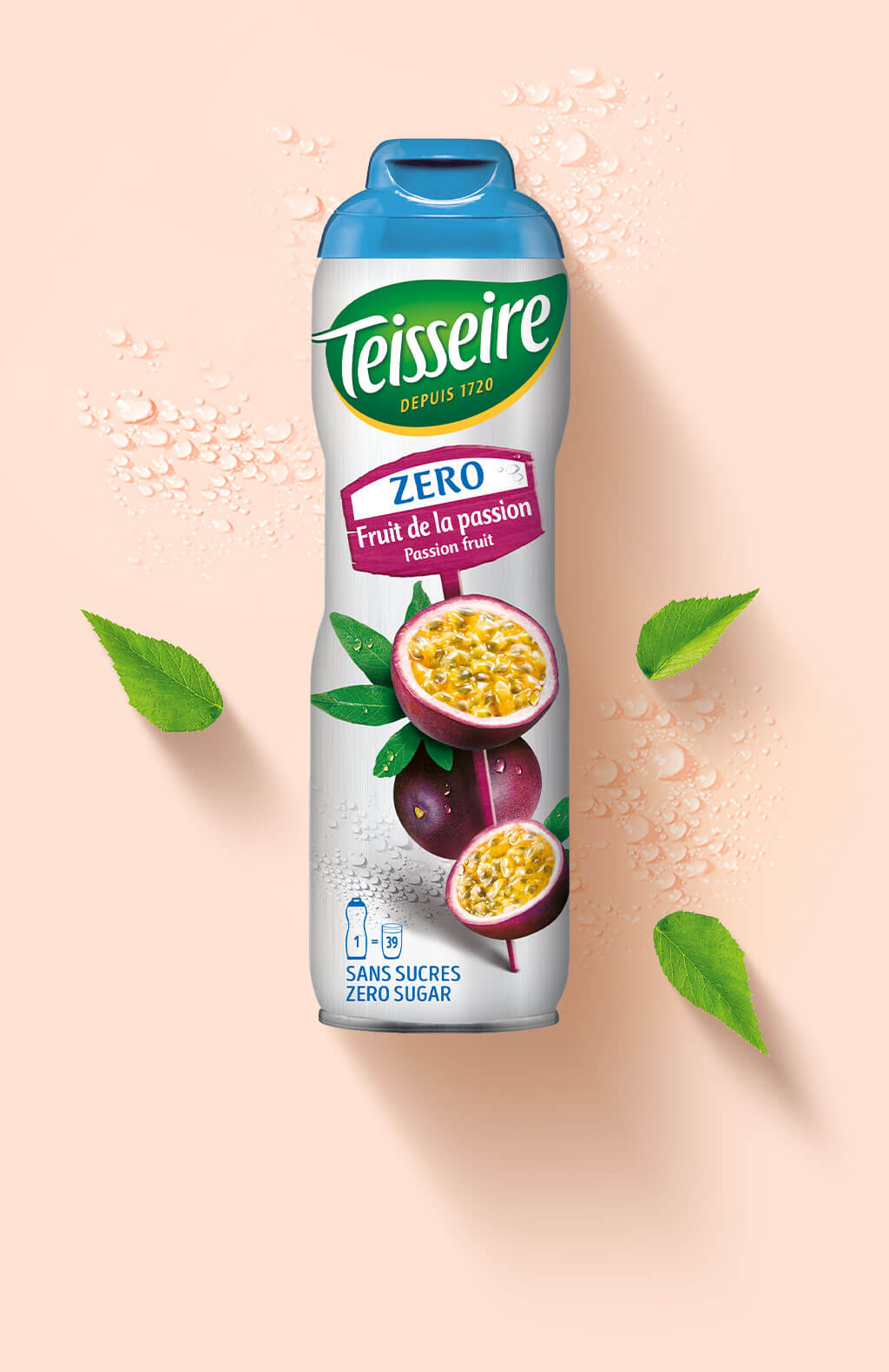 Bidon de sirop zero sucres fruit de la passion Teisseire Bidon de sirop zero sucres fruit de la passion Teisseire